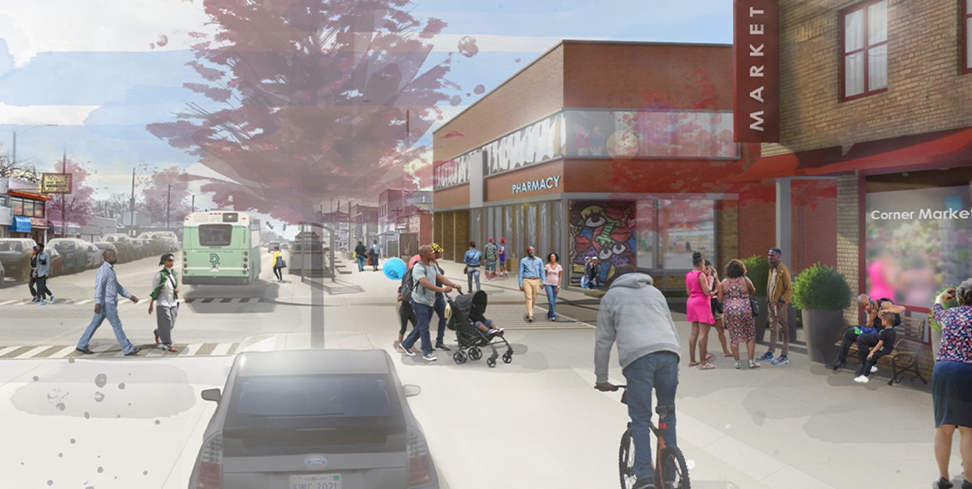 Rendering of East Warren Corridor