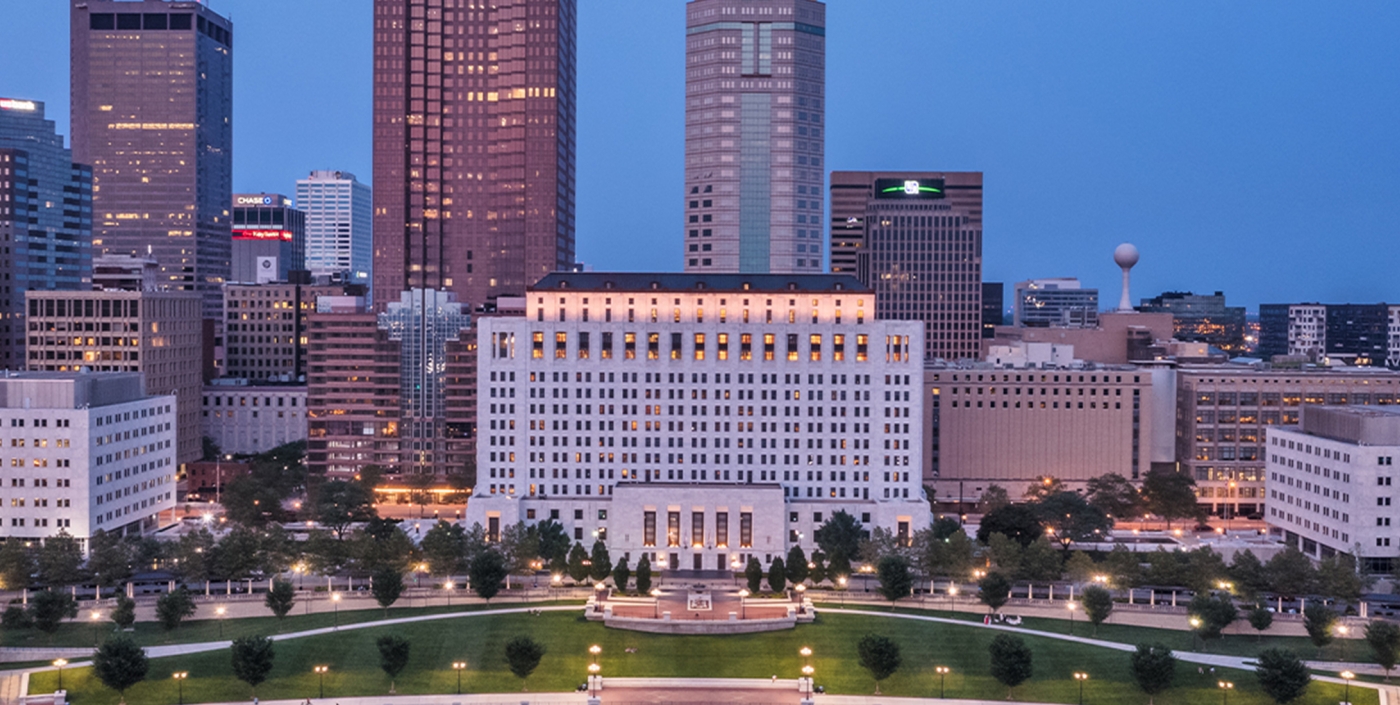 Exterior shot of the Ohio Supreme Court in Columbus, Ohio