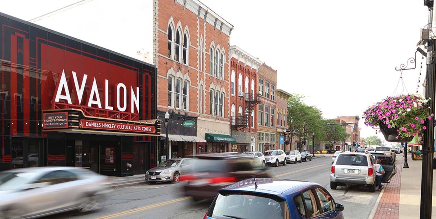 Avalon Theater Marysville daytime street view 