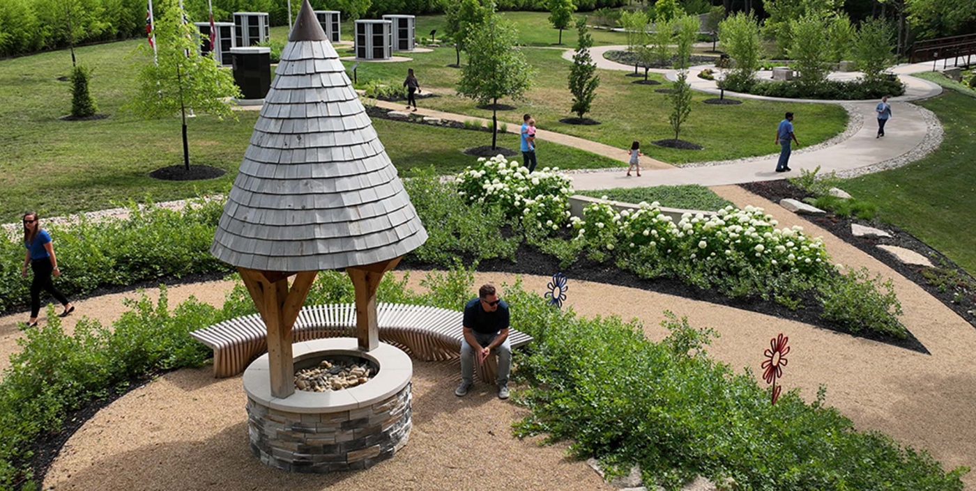 Wesley Chapel built Children's Garden wishing well