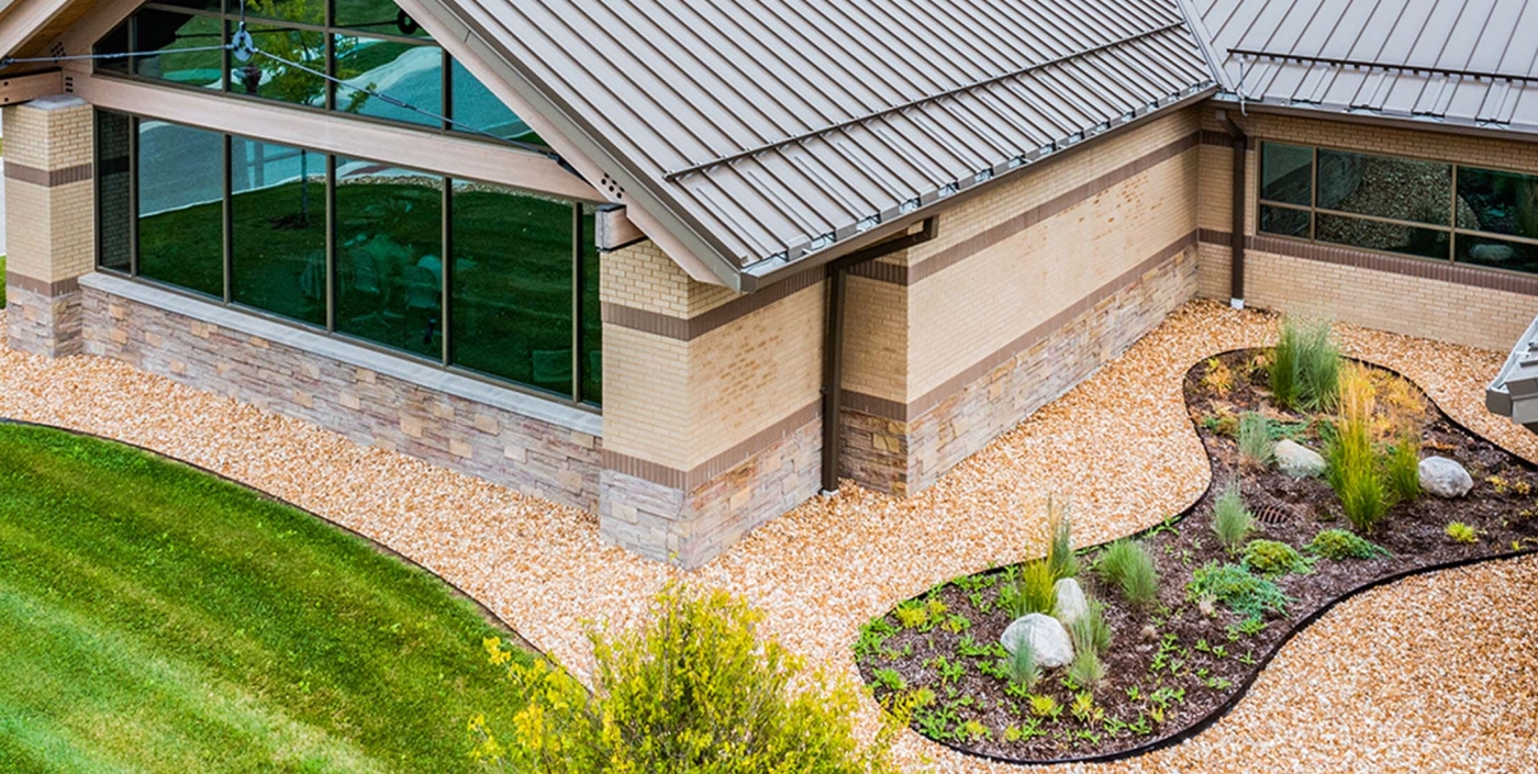 Exterior with native plant species SCIT Tribal Ops Center