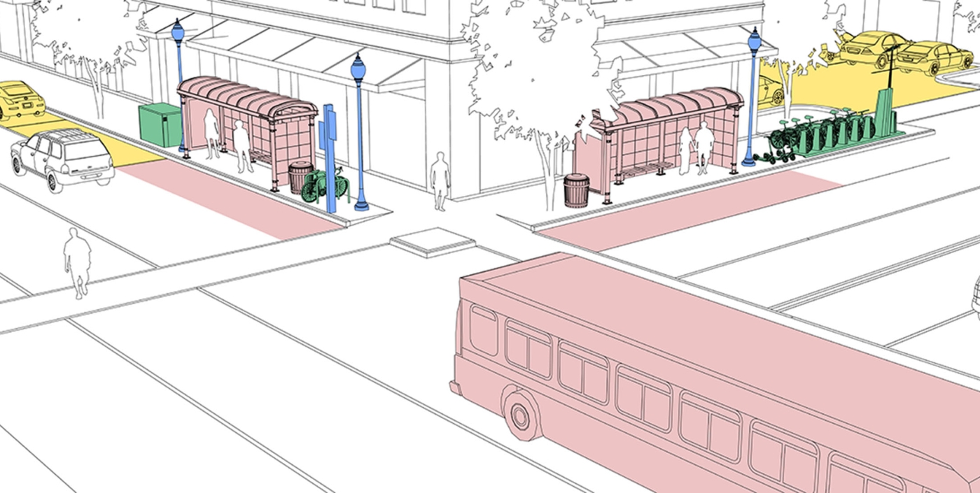 SMART Park and Ride Town Center Mobility Hub main view