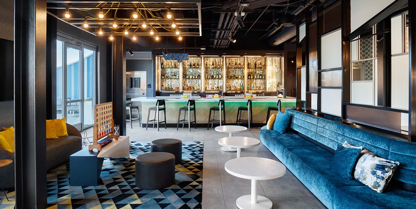 Aloft Hotel bar area