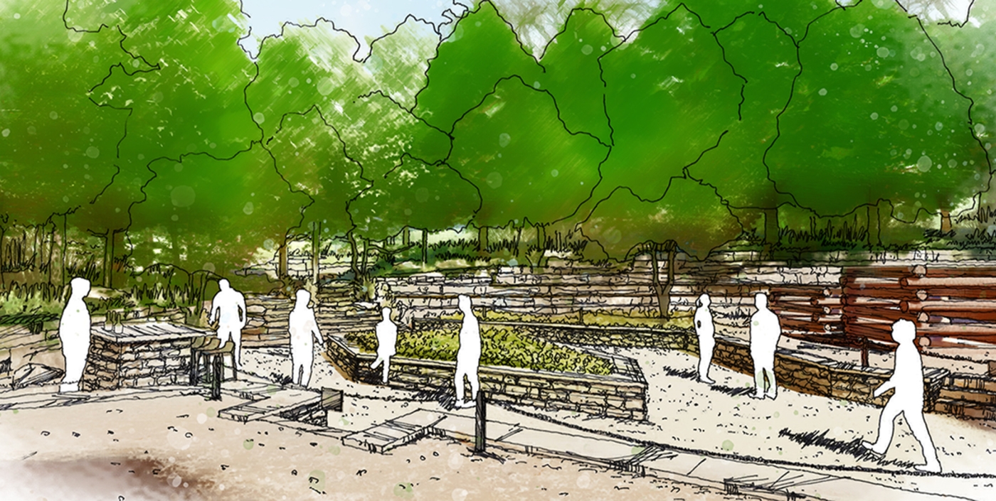 Makers Mark Star Hill Farms rendering Quarry Garden