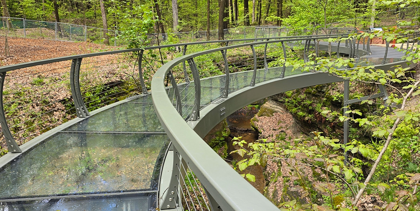 Glass bridge at Ohio State Park