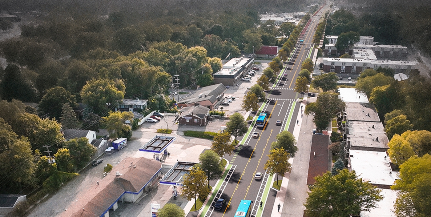 Rendering of proposed alignment