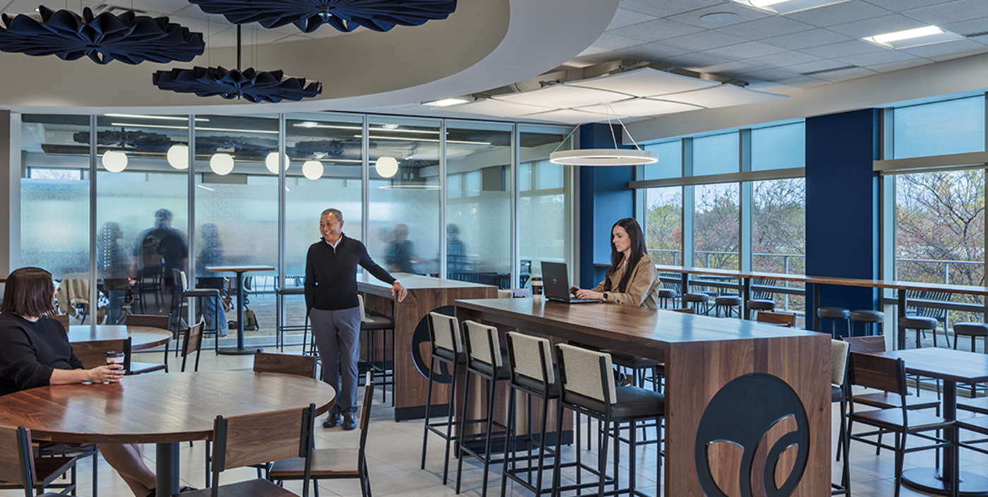Flexible work and multipurpose space at Volt and Vine on the IGS Energy Corporate campus