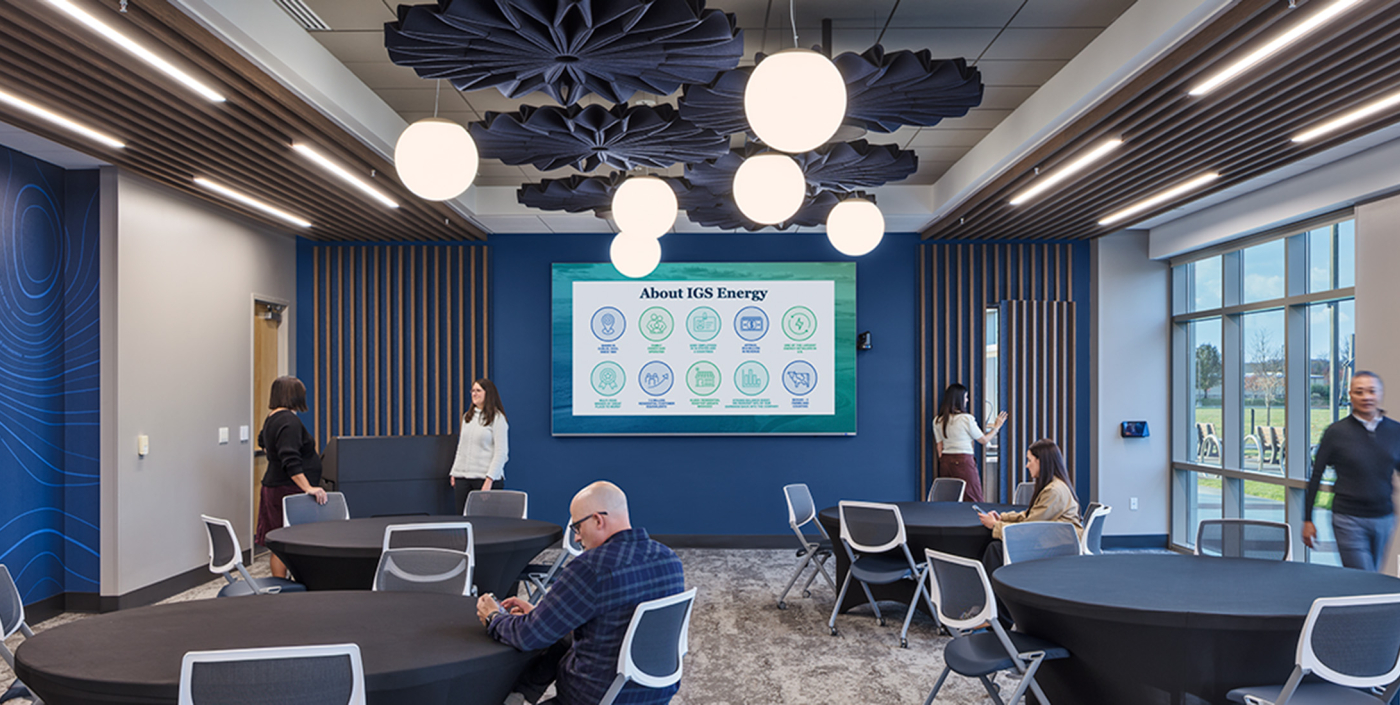 Multipurpose space at the IGS Energy Corporate campus