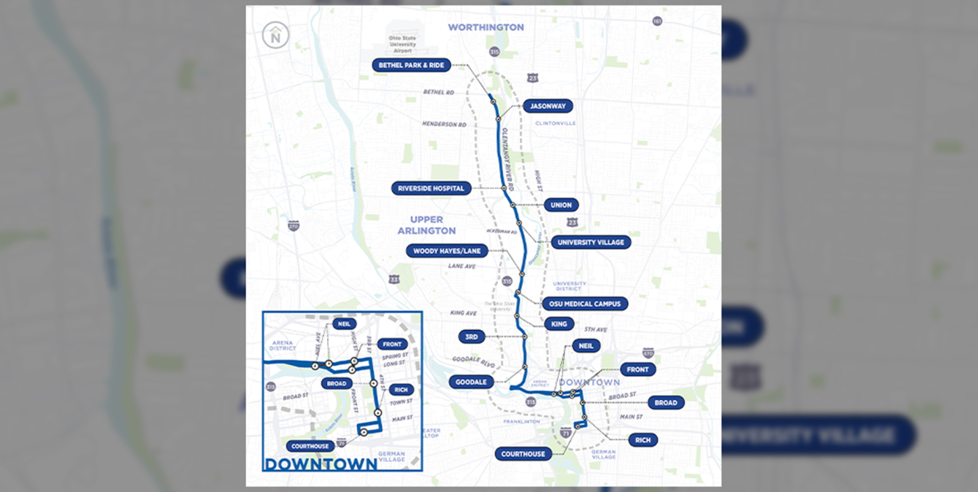 Map of Northwest Corridor and stations