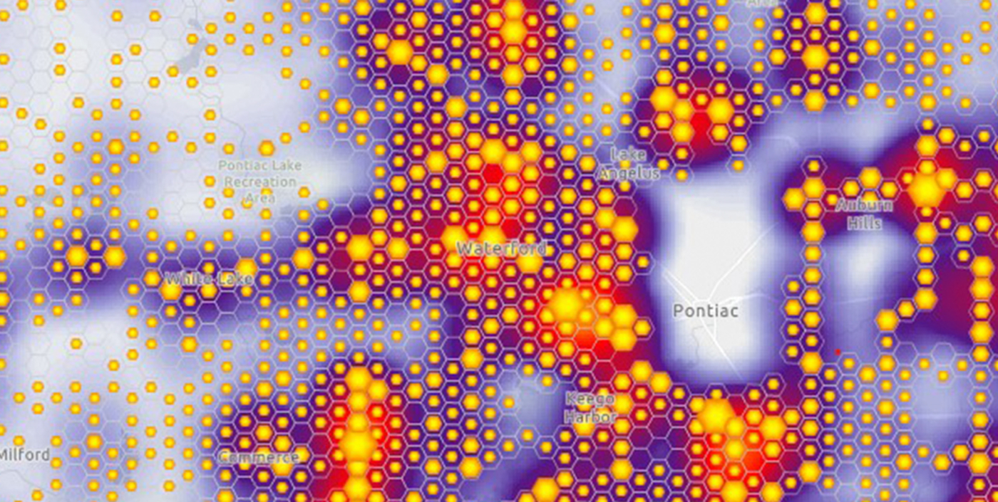 GIS map of historic crash locations