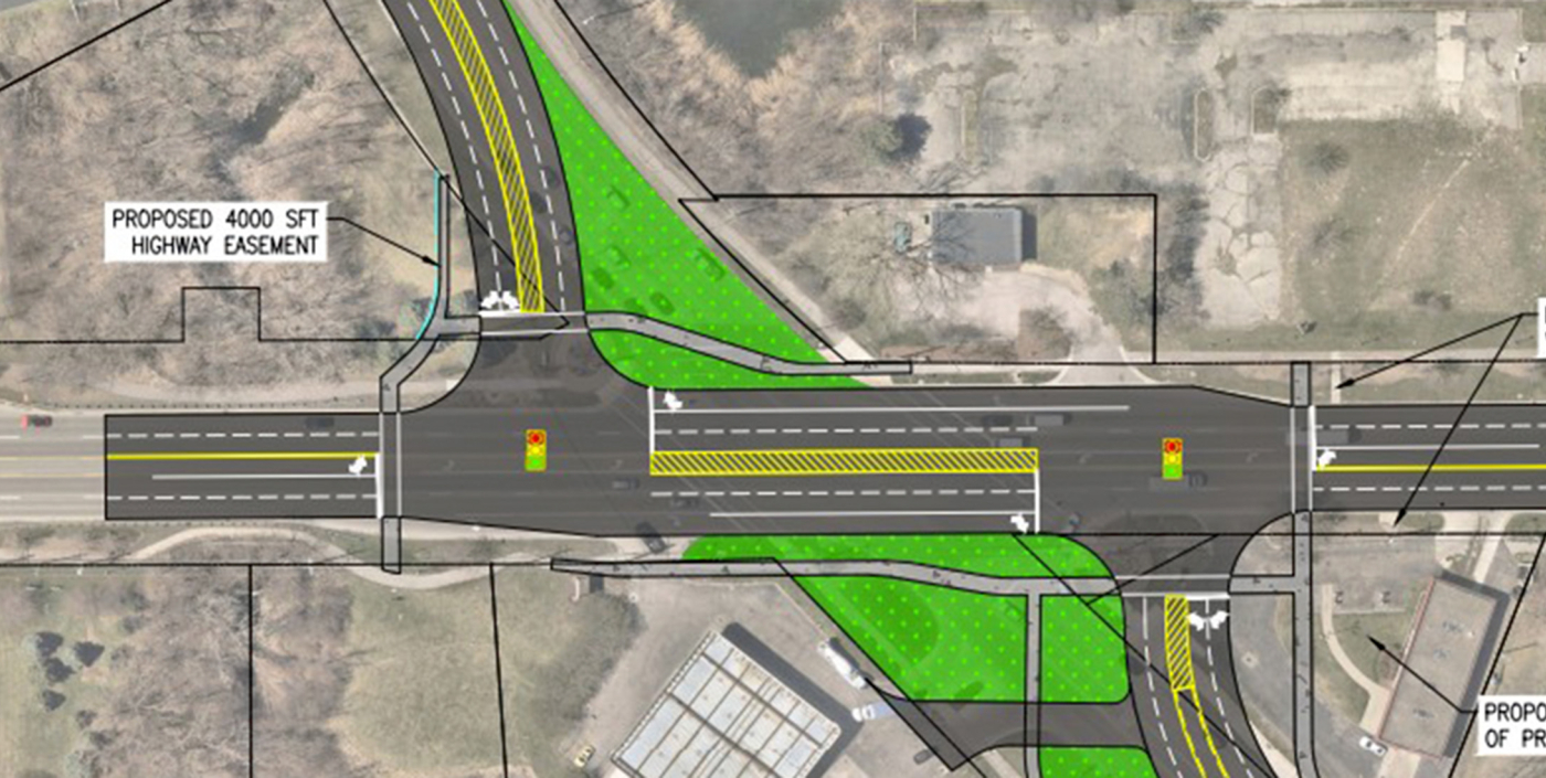 Color rendering of proposed intersection design