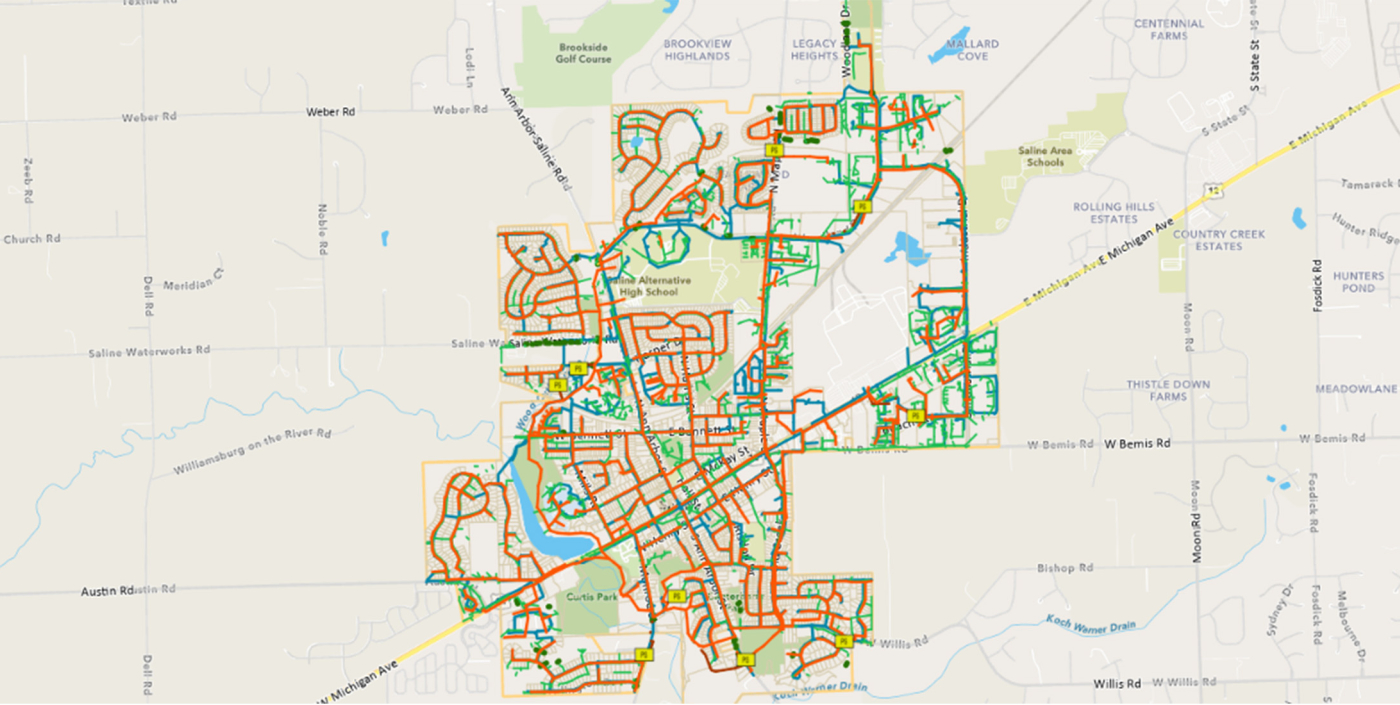 Infographic of saline sewer jetting