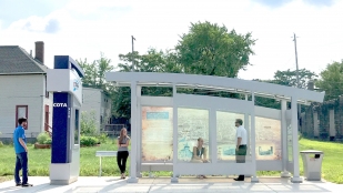 The Central Ohio Transit Authority's first Bus Rapid Transit, the CMAX.