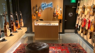 Interior shot of the new Gibson Garage store located in Nashville, Tennessee.