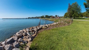 Newly restored Brandenburg Park Shoreline on Lake St. Clair