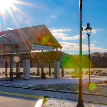 A picnic shelter in Westland, Michigan's Tattan Park.