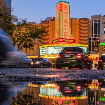 The City of Ann Arbor, Michigan's downtown State Theater.