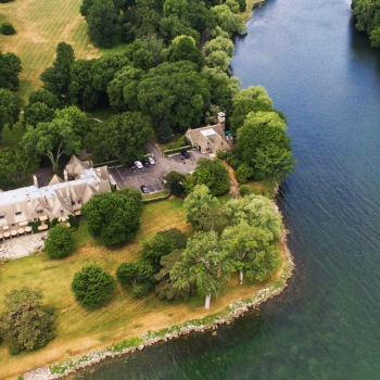 Aerial view of the Ford Cove Shoreline on Lake St. Clair