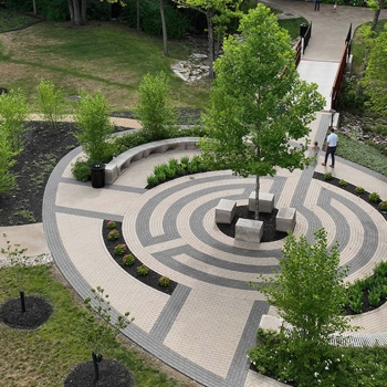 Wesley Chapel built entrance labyrinth