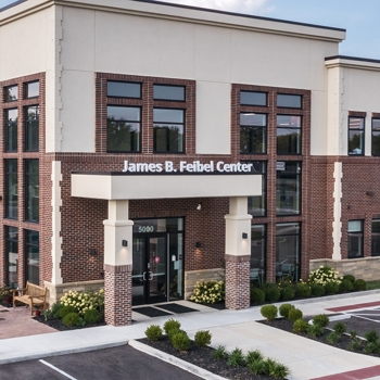 Front Entrance of the James B Feibel Center