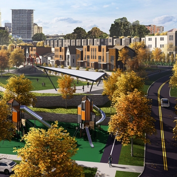 Color rendering of Lakeview Terrace.