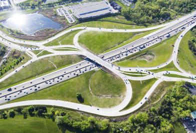 Michigan’s first diverging diamond interchange, designed by OHM Advisors.