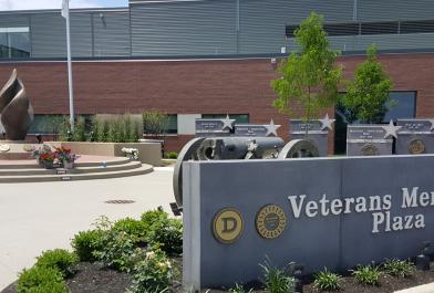 City of Delaware, Ohio, debuts Veterans Plaza, designed by OHM Advisors, during Memorial Day celebration.