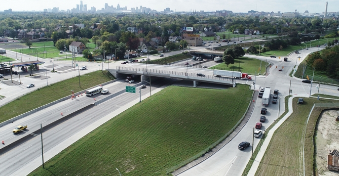 Mt. Elliott Road over NB and SB I-94 in Detroit, MI