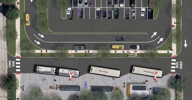 SMART Park and Ride Coolidge Platform Rendering